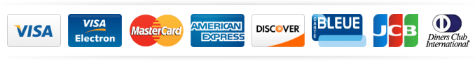 visa, visa electron, mastercard, american express, discover, carte blue,
jcb, diners club international