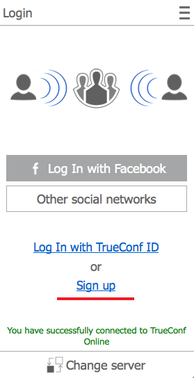 TrueConf OS X Login