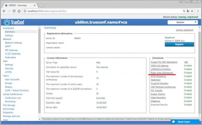 TrueConf Server Integration with Slack 7