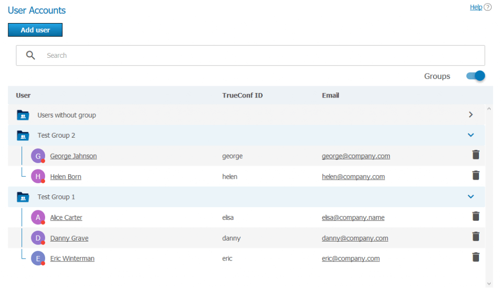 Adding Active Directory/LDAP several groups to TrueConf Server 2