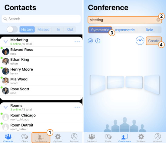 Group video conferences on iPhone and iPad with TrueConf 2