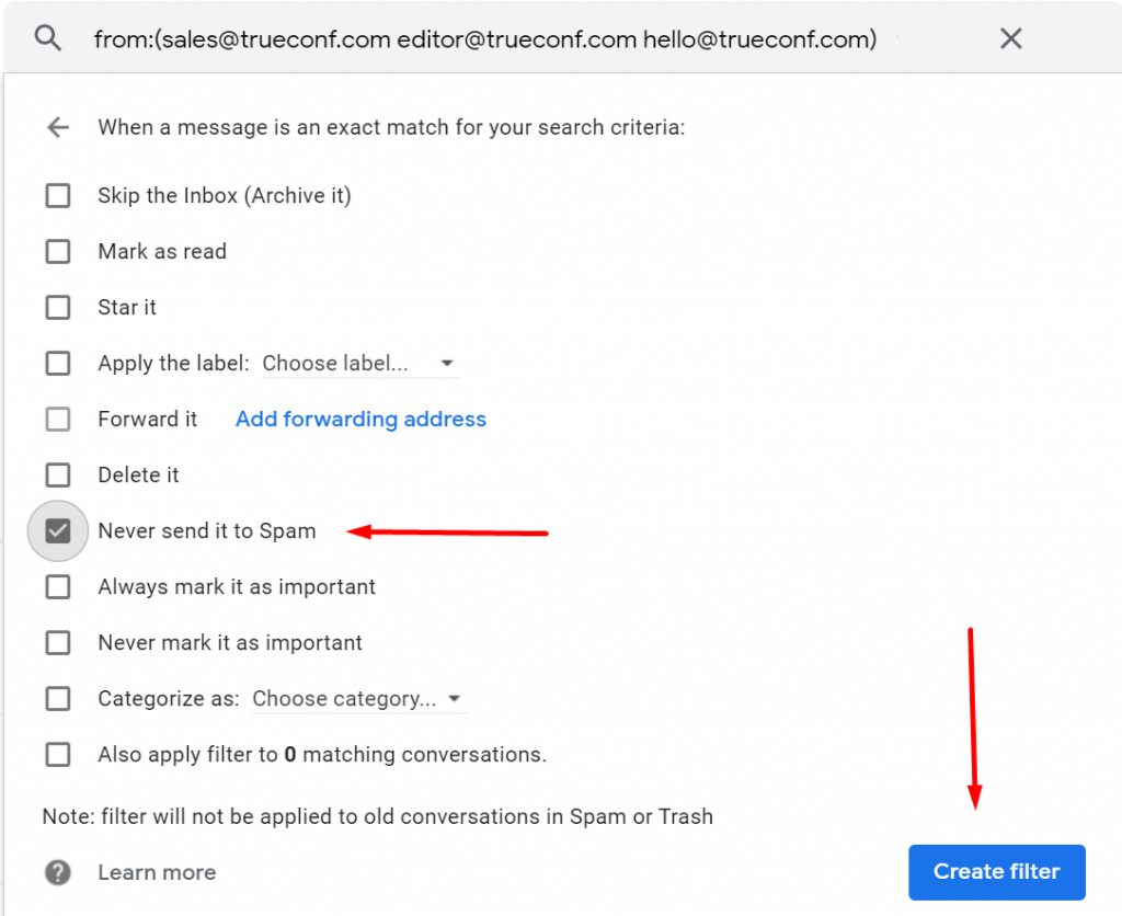 How to Make Sure TrueConf Emails Don't Go to Spam 6