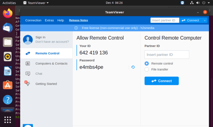 Screen sharing via Team Viewer Screen sharing via Team Viewer