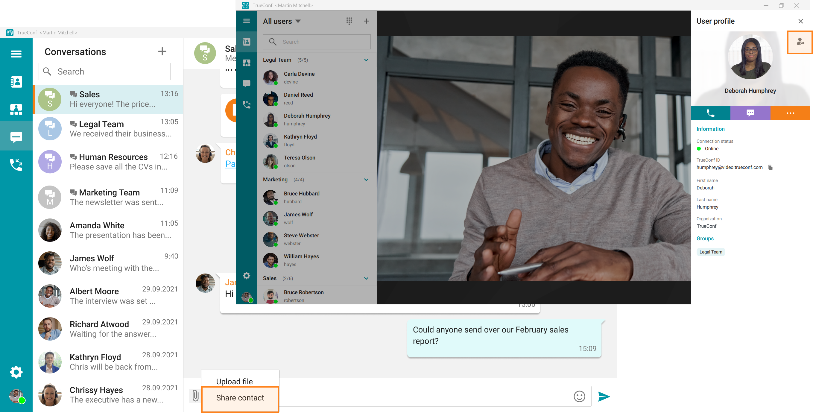TrueConf 8.1 for Windows: Enhanced team messaging, media player for recordings, and automatic content spotlight 19