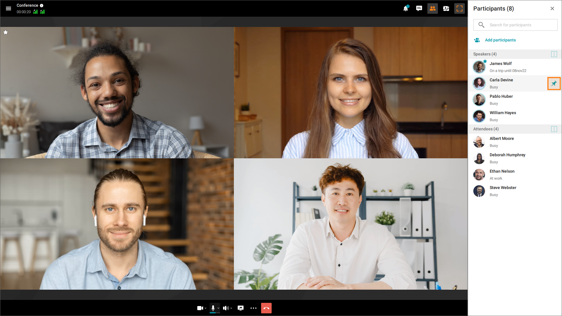 TrueConf client applications for Windows, Linux, and macOS: new video conferencing mode and AI-based virtual backgrounds 4