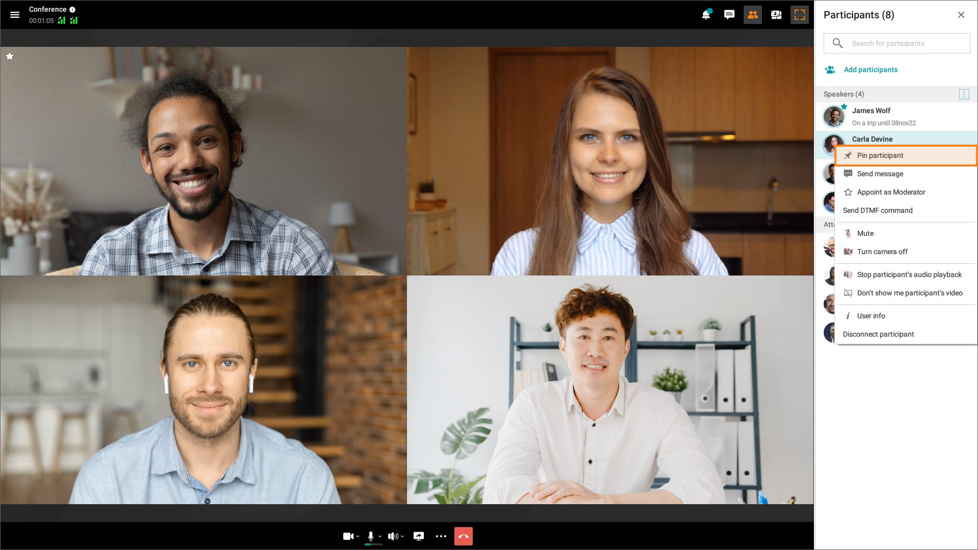 TrueConf client applications for Windows, Linux, and macOS: new video conferencing mode and AI-based virtual backgrounds 5
