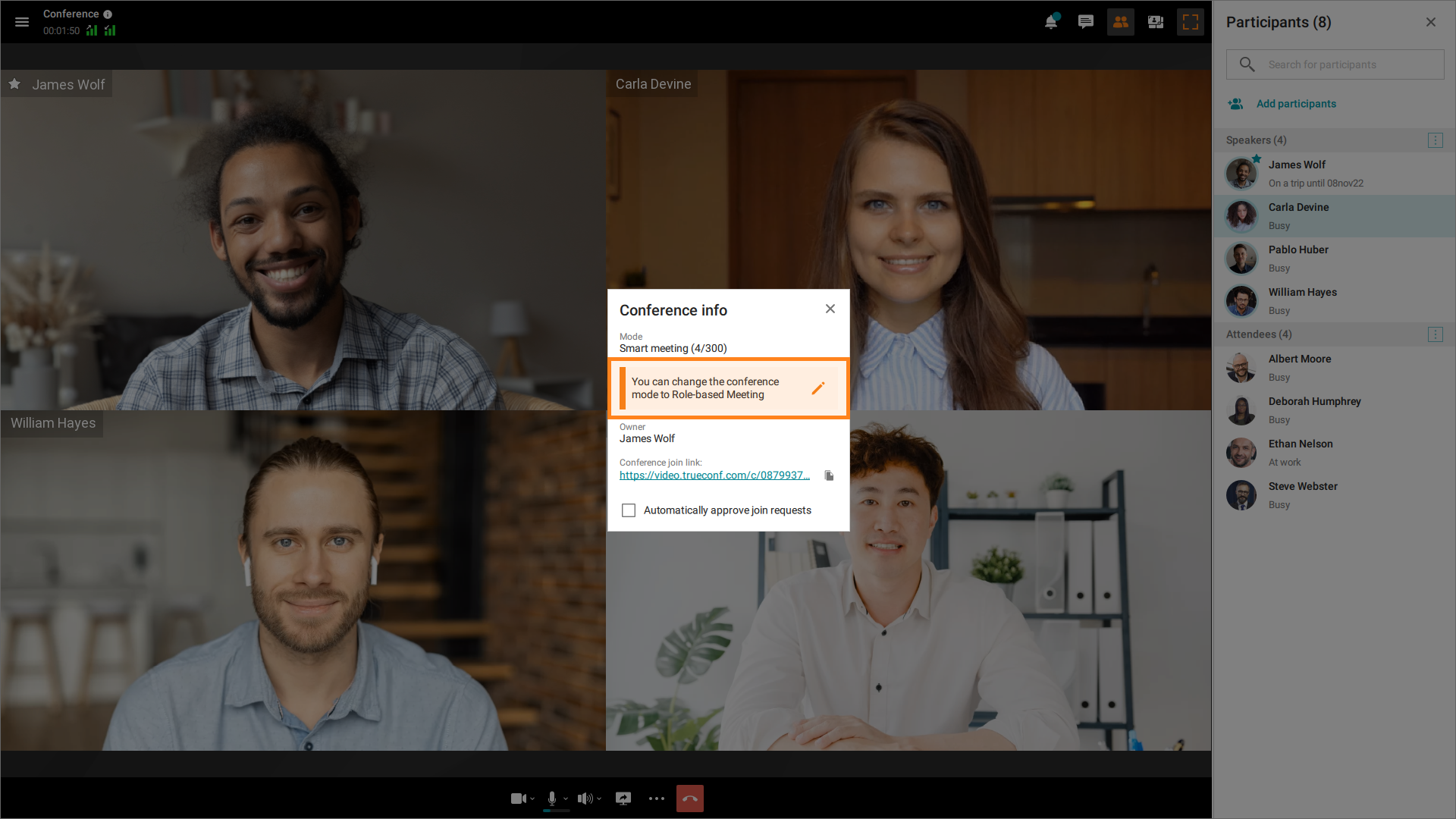 TrueConf client applications for Windows, Linux, and macOS: new video conferencing mode and AI-based virtual backgrounds 6