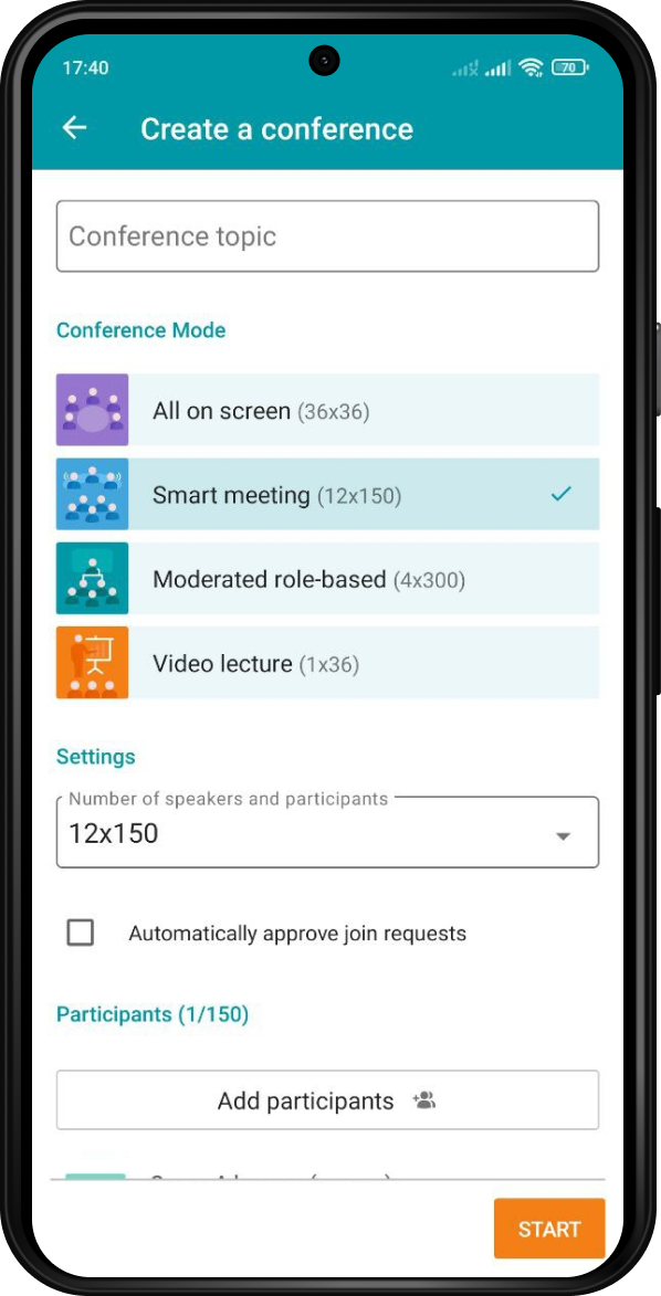 TrueConf 2.1 for Android: new video conferencing mode — Smart meeting 2
