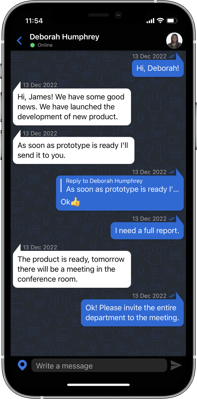 TrueConf 3.3 for iOS: new UI, Smart meeting mode, offline access to chats, contacts, and call history 13
