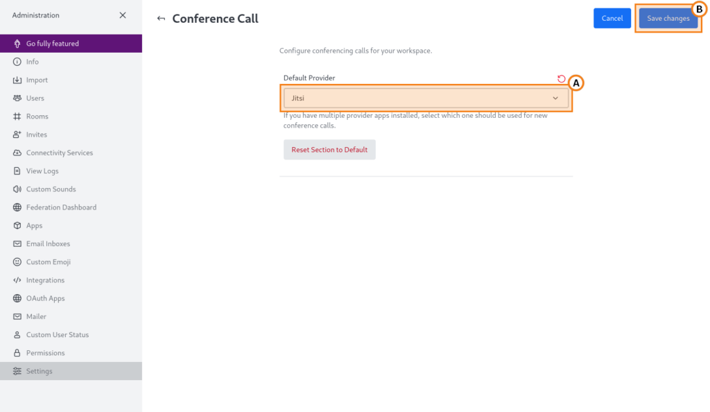 How to integrate Jitsi video conferencing into Rocket.Chat 16