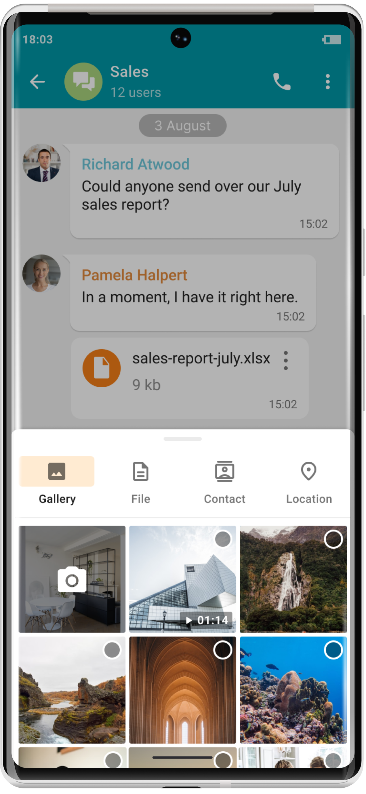 TrueConf 2.2 for Android: audio-only mode and file sharing 3