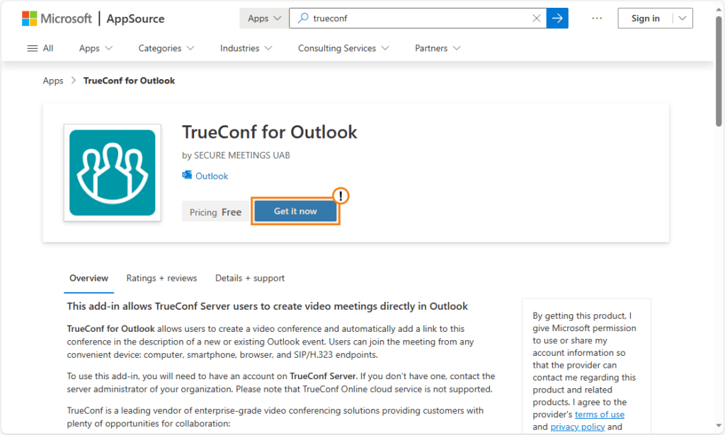How Outlook users can install TrueConf add-on 19