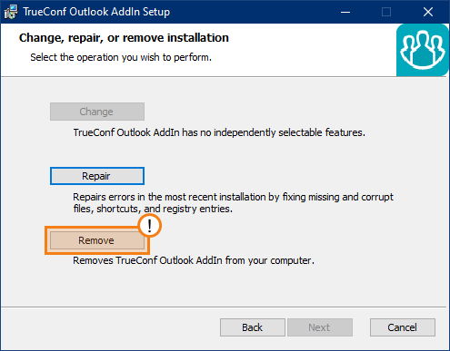 How Outlook users can install TrueConf add-on 2