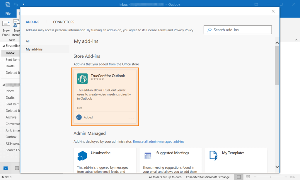 How Outlook users can install TrueConf add-on 6