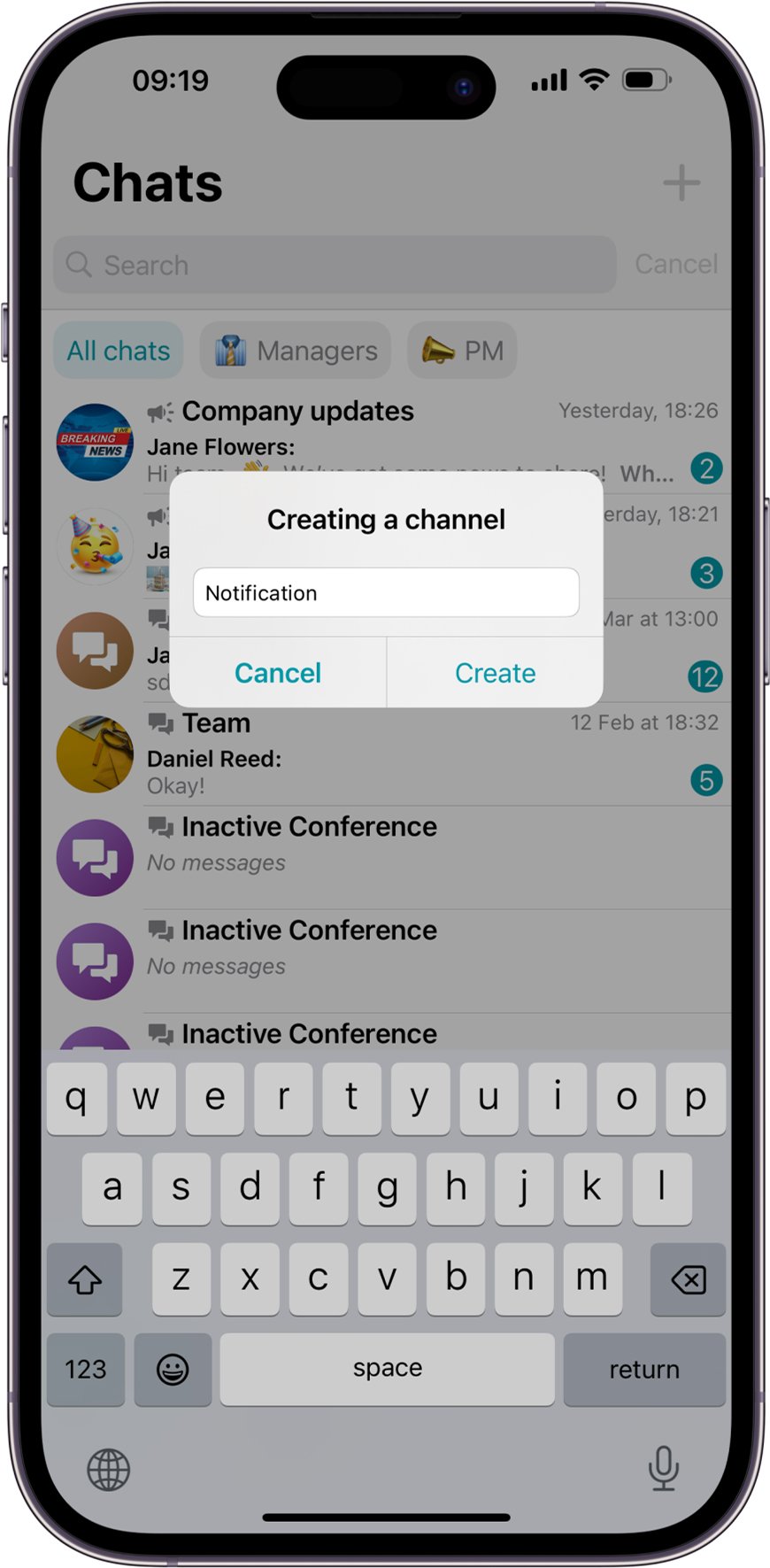 TrueConf 3.8 for iOS: channel creation and picture-in-picture mode 4 TrueConf 3.8 for iOS: channel creation and picture-in-picture mode 3