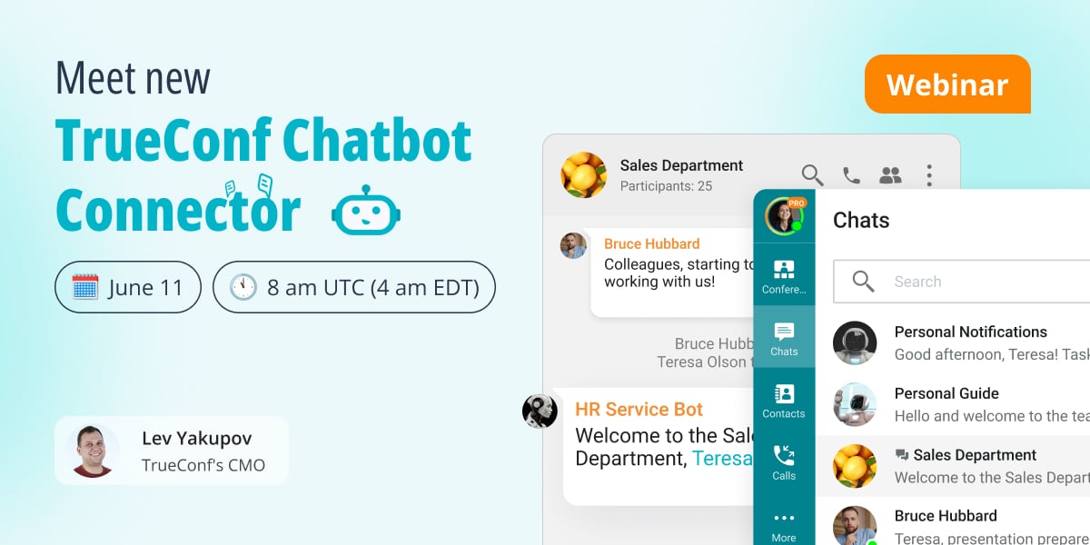 Webinar: embedding chatbots in TrueConf messenger 1