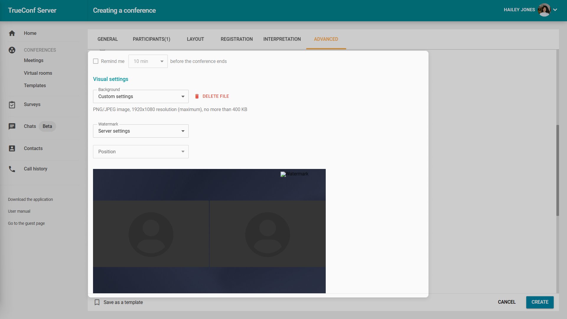 TrueConf Server 5.5 major update: new messaging features, surveys, and layout templates 30 TrueConf Server 5.5 major update: new messaging features, surveys, and layout templates 29