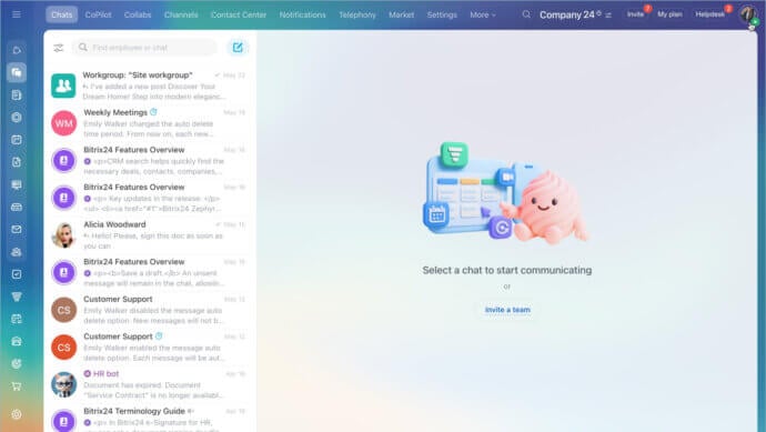 Enterprise Intranet: A Complete Guide to Modern Corporate Communication 4 bitrix24 interface