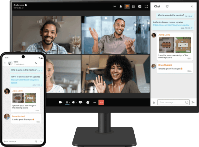 TrueConf client applications on various types of devices