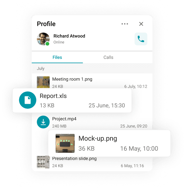 File storage in TrueConf mobile app