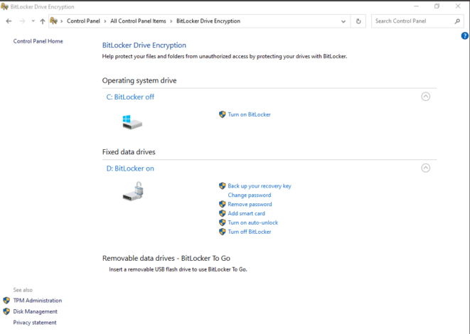 How to encrypt a disk on the machine with TrueConf Server 14