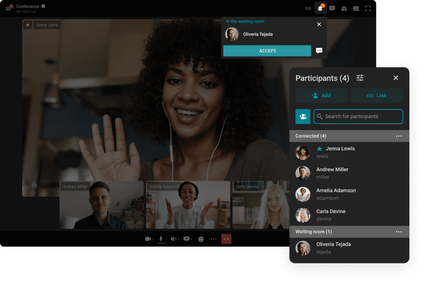 TrueConf video conference with waiting room TrueConf video conference with waiting room