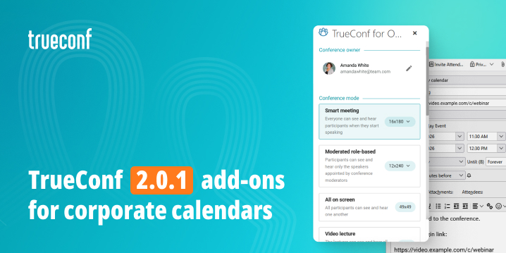 TrueConf 2.0.1 Add-ons for Corporate Calendars