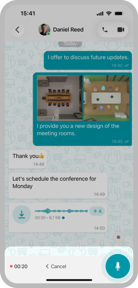 TrueConf 4.0 for iOS: Voice Messages and Additional Statuses 24 TrueConf 4.0 for iOS: Voice Messages and Additional Statuses 14