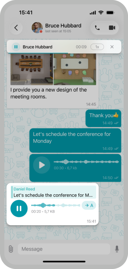 TrueConf 4.0 for iOS: Voice Messages and Additional Statuses 25 TrueConf 4.0 for iOS: Voice Messages and Additional Statuses 15