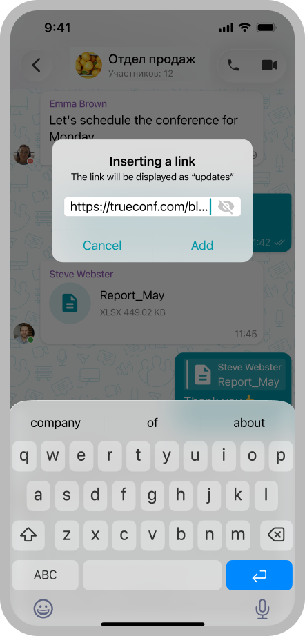 TrueConf 4.0 for iOS: Voice Messages and Additional Statuses 28 TrueConf 4.0 for iOS: Voice Messages and Additional Statuses 17