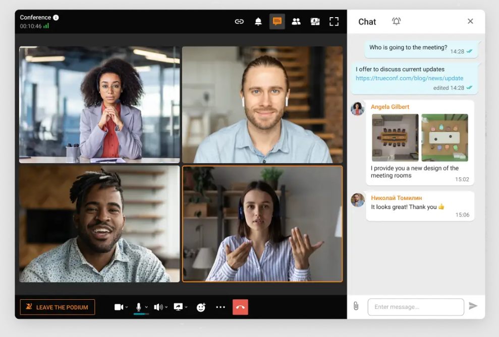 Business video meeting via TrueConf Business video meeting via TrueConf