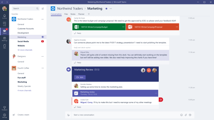 Aplicativos de mensagens instantâneas para empresas - Microsoft Teams