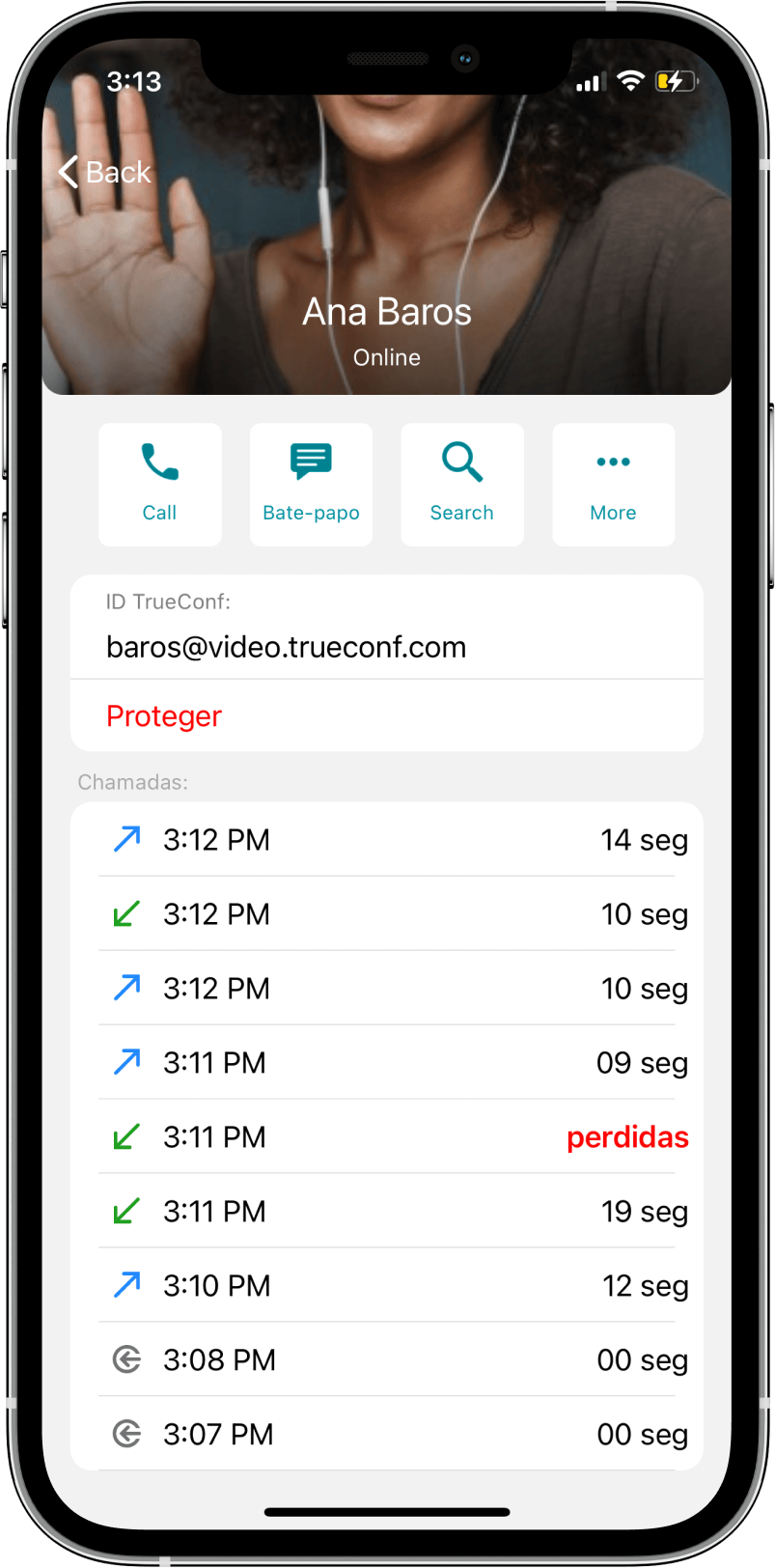 TrueConf 3.3 para iOS: nova interface do usuário, modo de reunião inteligente, acesso offline a chats, contatos e histórico de chamadas 16