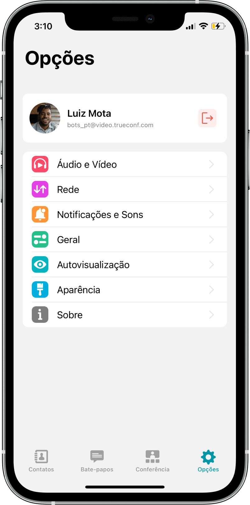 TrueConf 3.3 para iOS: nova interface do usuário, modo de reunião inteligente, acesso offline a chats, contatos e histórico de chamadas 19