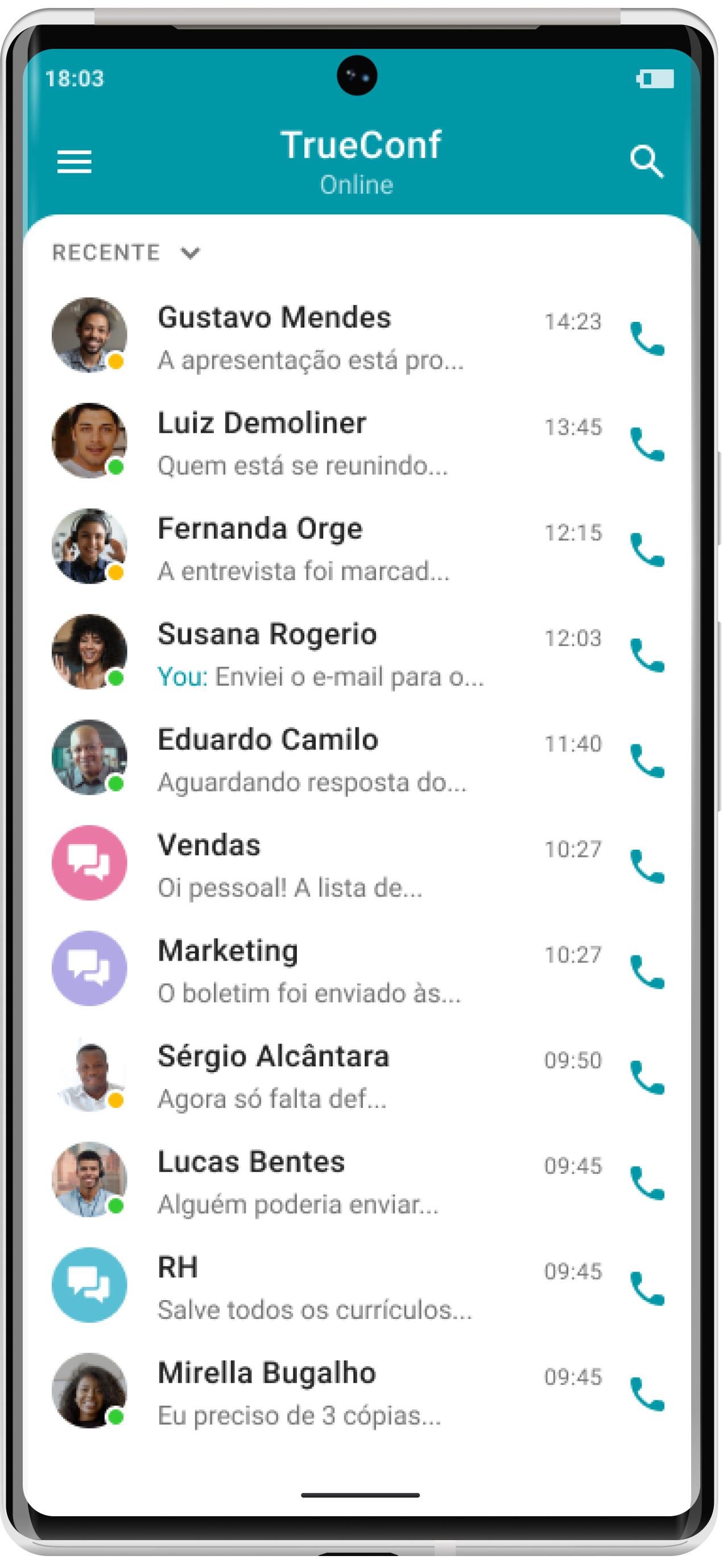 TrueConf 2.2 para Android: modo somente áudio e compartilhamento de arquivos 11