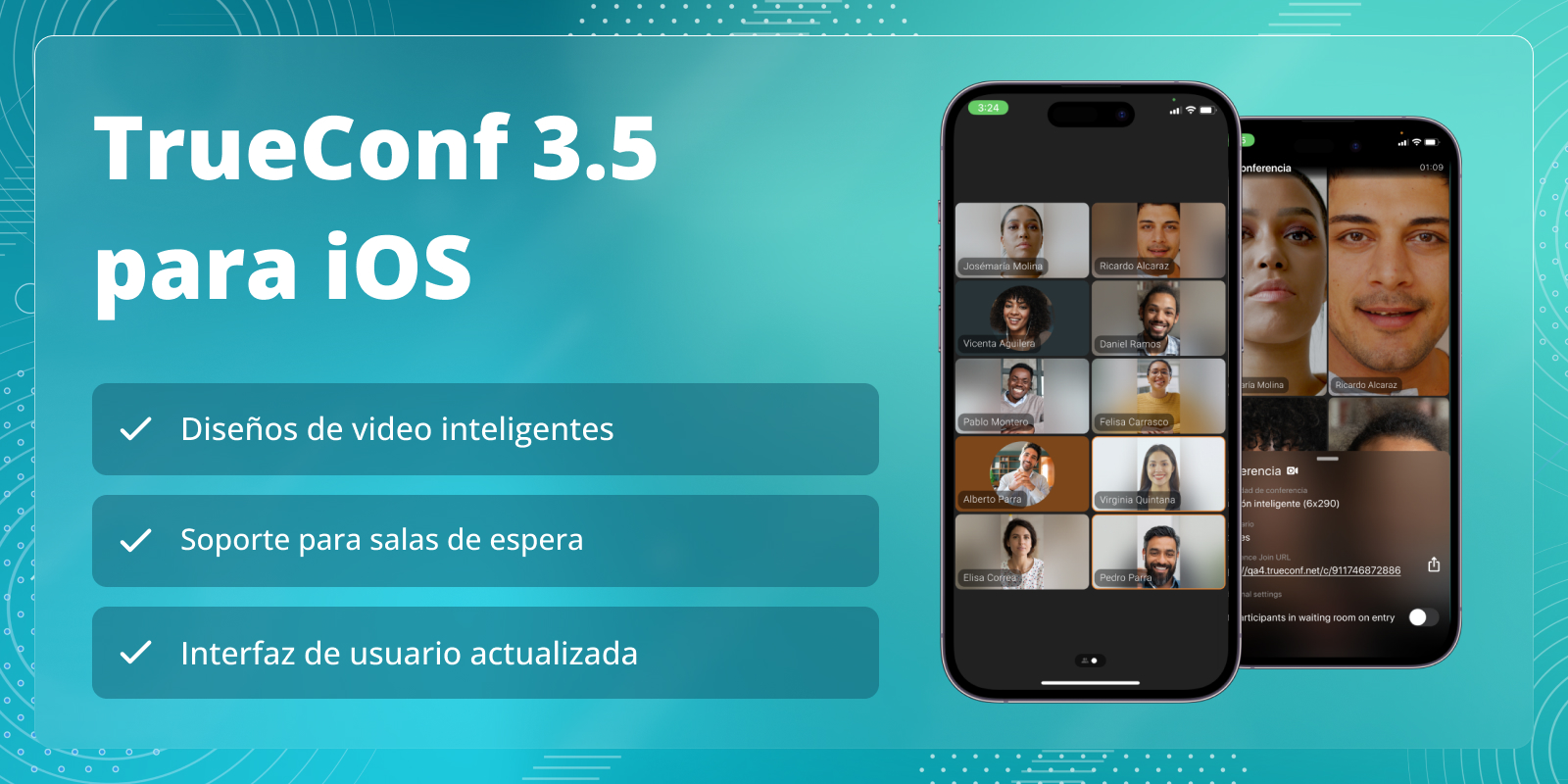 TrueConf 3.5 para iOS: Diseños inteligentes y soporte para salas de espera 1