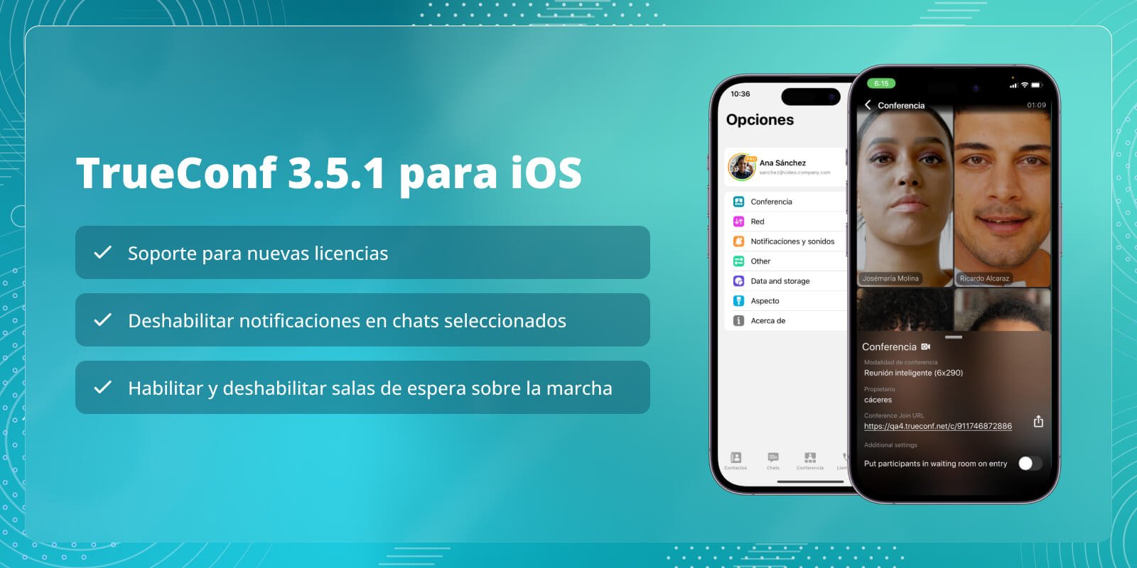 TrueConf 3.5.1 para iOS: soporte para nuevas licencias y silenciar los chats 8