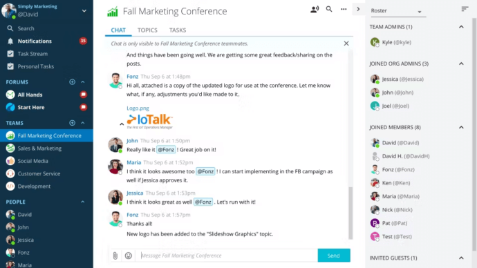 Las 15 Mejores Aplicaciones de Mensajería Instantánea Gratuitas para Empresas 15 Ryver team messenger