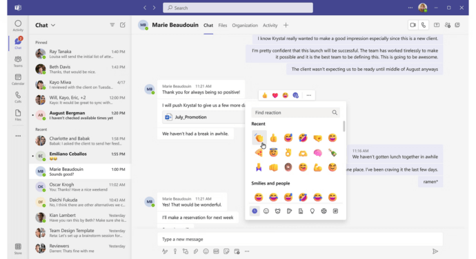 Las 15 Mejores Aplicaciones de Mensajería Instantánea Gratuitas para Empresas 3 microsoft teams messenger
