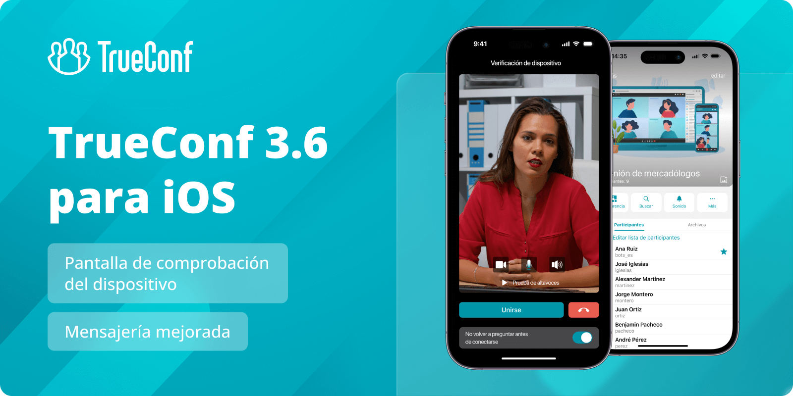 TrueConf 3.6 para iOS: pantalla de comprobación del dispositivo y mejoras en la Mensajería 1