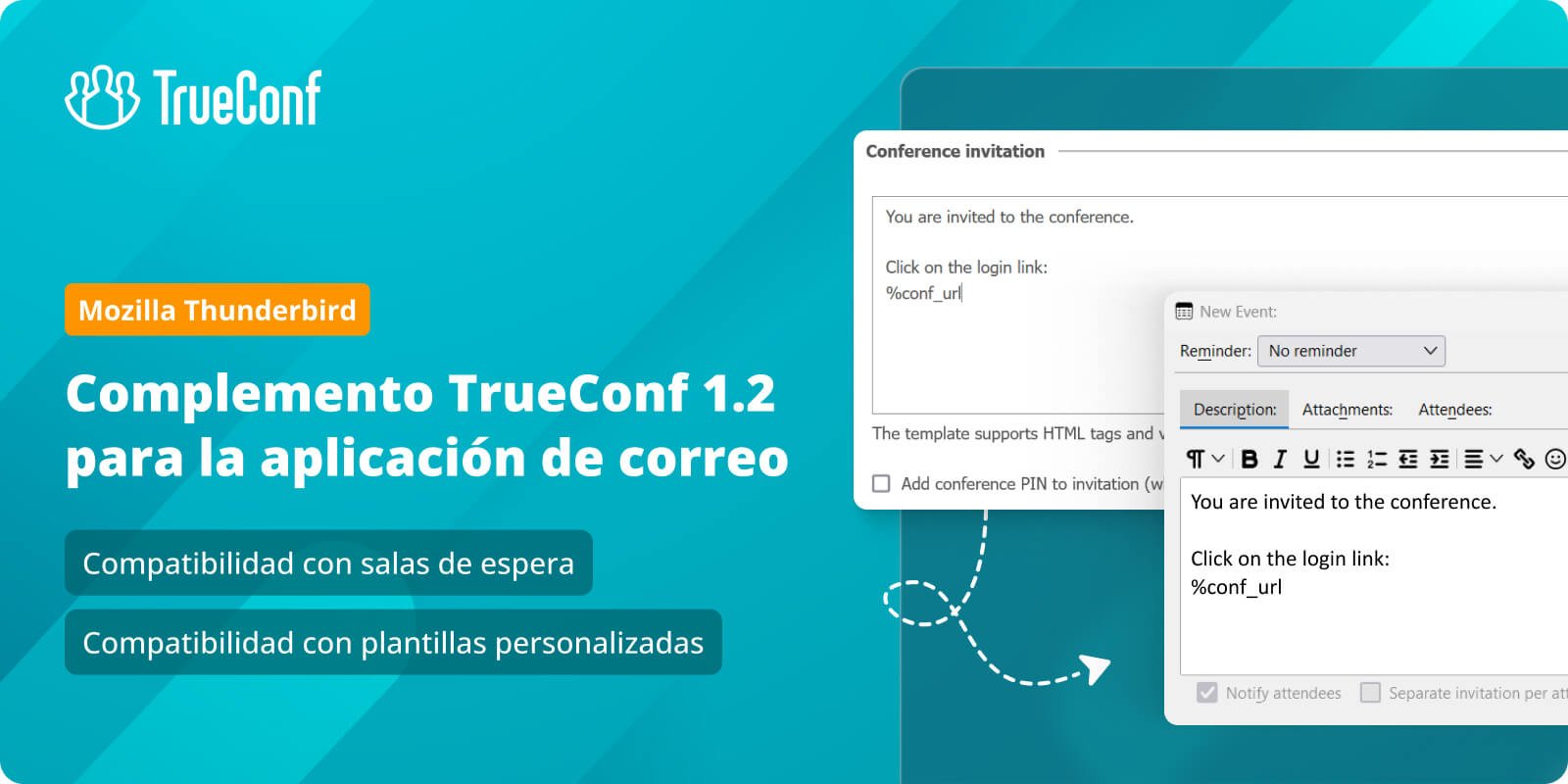 Complemento TrueConf 1.2 para la aplicación de correo Mozilla Thunderbird 3