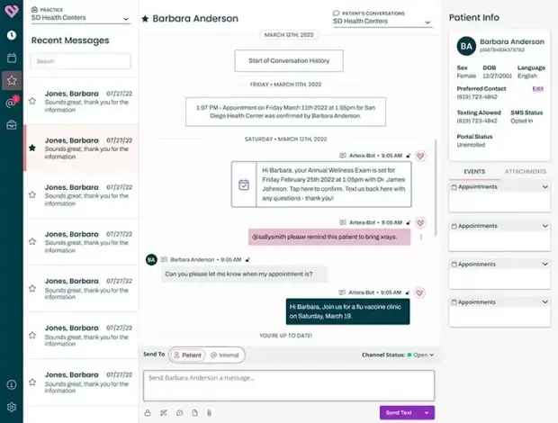 Herramientas de Mensajería compatibles con Artera (WELL)