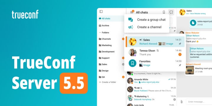 Actualización importante TrueConf Server 5.5: nuevas funciones de mensajería, encuestas y plantillas de diseños Actualización importante TrueConf Server 5.5: nuevas funciones de mensajería, encuestas y plantillas de diseños