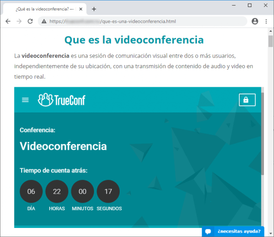 Incorporar videoconferencias TrueConf en su sitio web 2