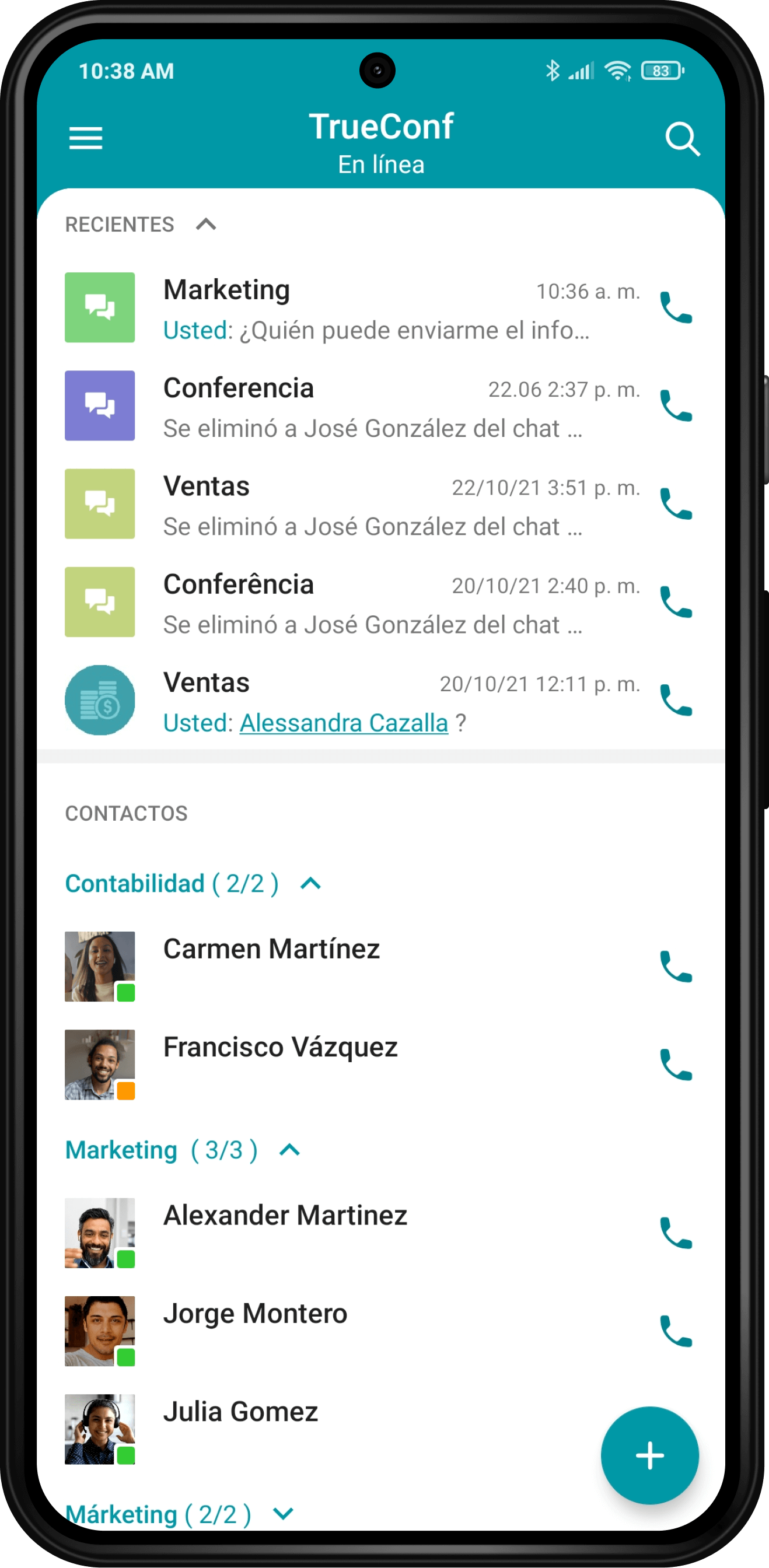 TrueConf 2.0 para Android: la aplicación todo en uno de videoconferencias y mensajería en equipo 9