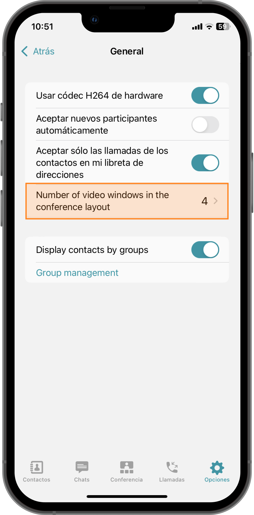 TrueConf 3.4.3 para iOS: Fácil inicio del marcador, indicador de micrófono deshabilitado y menú de opciones actualizado 7
