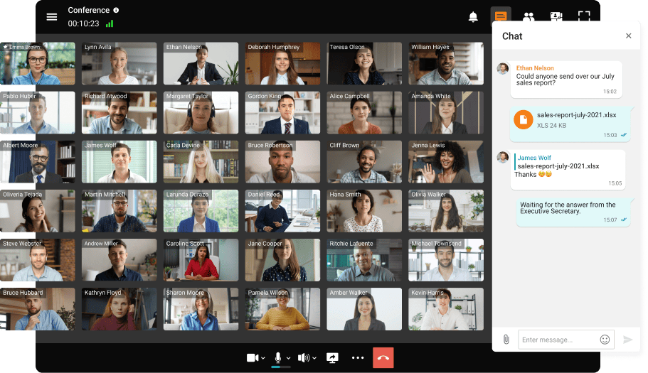 TrueConf es una solución de videoconferencia local y segura, especialmente diseñada para organizaciones que priorizan la privacidad, el cumplimiento normativo y la protección de datos.