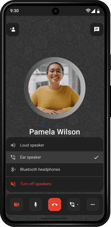 In-app controls TrueConf for Android