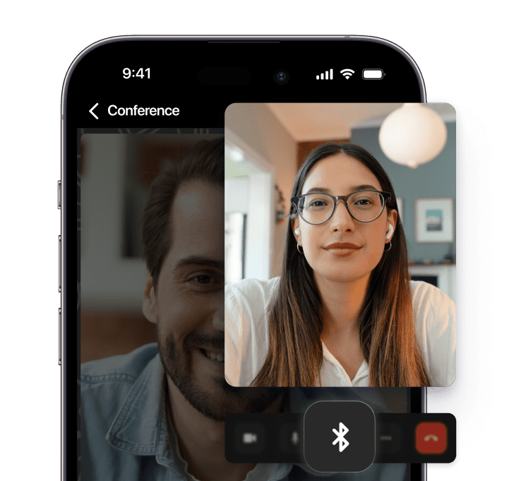 Conexão automática de fone de ouvido no aplicativo TrueConf para iOS