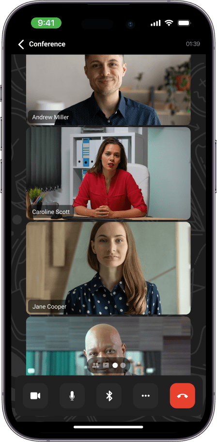 Comunicação ilimitada no aplicativo TrueConf para iOS